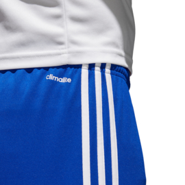 Blauwe voetbalbroek Adidas met witte strepen Squad​