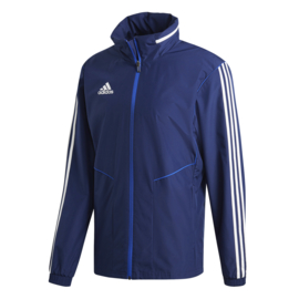 Blauwe All weather jas Adidas TIRO 19 junior