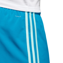 Blauwe korte broek Adidas lichtblauwe strepen Condivo 18