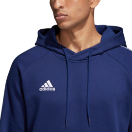 Blauwe Adidas hoody met capuchon Core 18