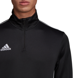 Zwarte Adidas trainingstop Core 18 met korte rits