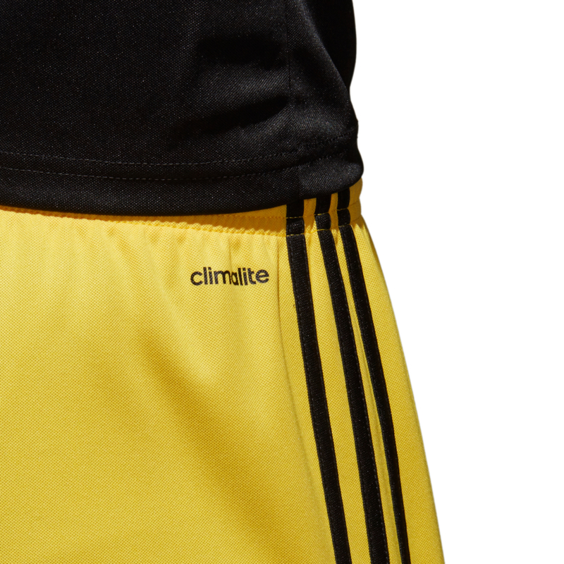 Aanval spannend versnelling Gele voetbalbroek Adidas met zwarte strepen Squad​ | Korte broeken |  Keeping the Zero!