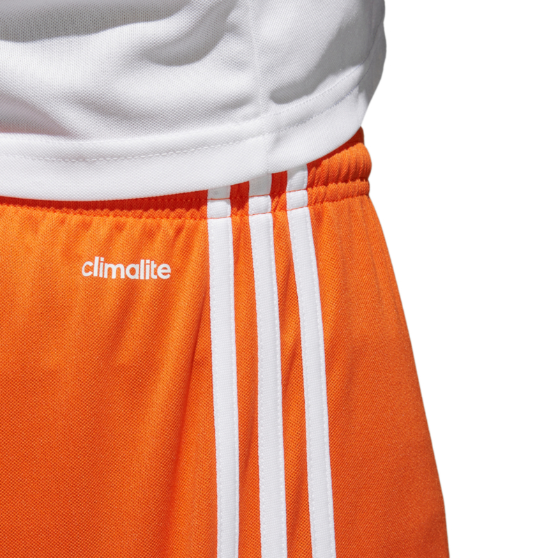 Wens puree mini Oranje voetbalbroek Adidas met witte strepen Squad​ | Korte broeken |  Keeping the Zero!