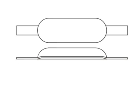 Romp anode magnesium met strip 0.75kg 180x66x30mm