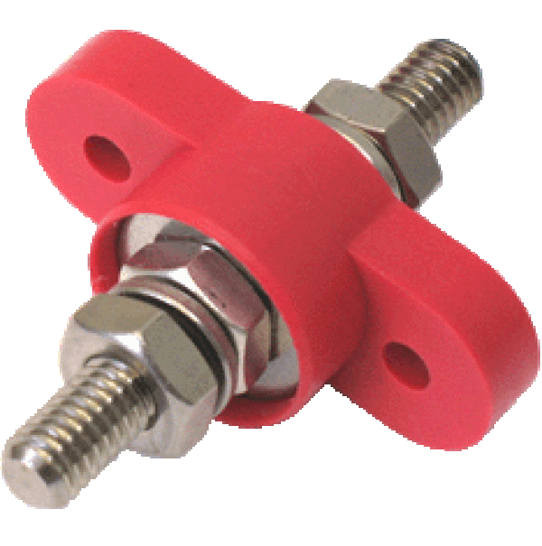Verdeelstrip Punt Doorvoer 5/16 M8 Bout Rood