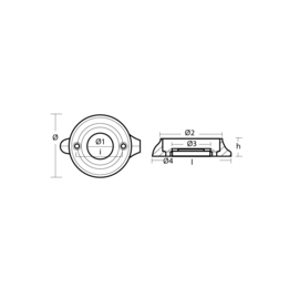 Volvo Penta Anode Ring for sail drive 120 ALUMINIUM