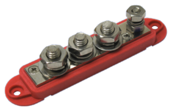 Terminal Busbar 4P 3/8 Rood