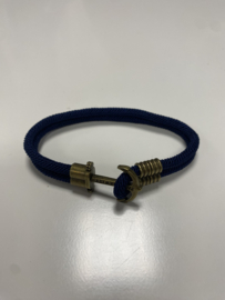 Armband Anker Donkerblauw / Goud