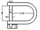 D Sluiting Plaat Model Geprofileerde Beugel (Div maten)