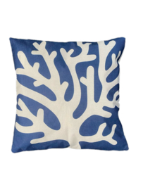Sierkussen Blauw Koraal 45x45cm