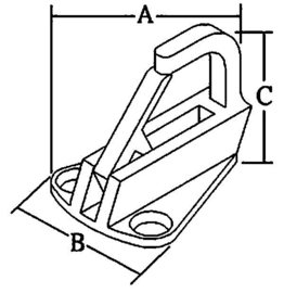 RVS Allpa Fenderhaak(per paar)