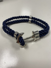 Armband Anker Donkerblauw / Zilver