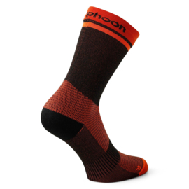 Typhoon Waterdichte Sokken Merino Zwart/Oranje Maat 47-49
