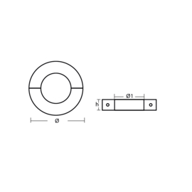 Schroefas Anode 40mm Aluminium