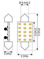 Led IP20 G4 Festoon 1,5W