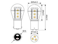 Led Wit 1,6W BA15D