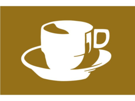 Koffievlag Goudkleur (30 x 45 cm)