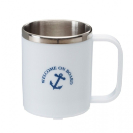 Koffiebeker met RVS Binnenzijde Wit