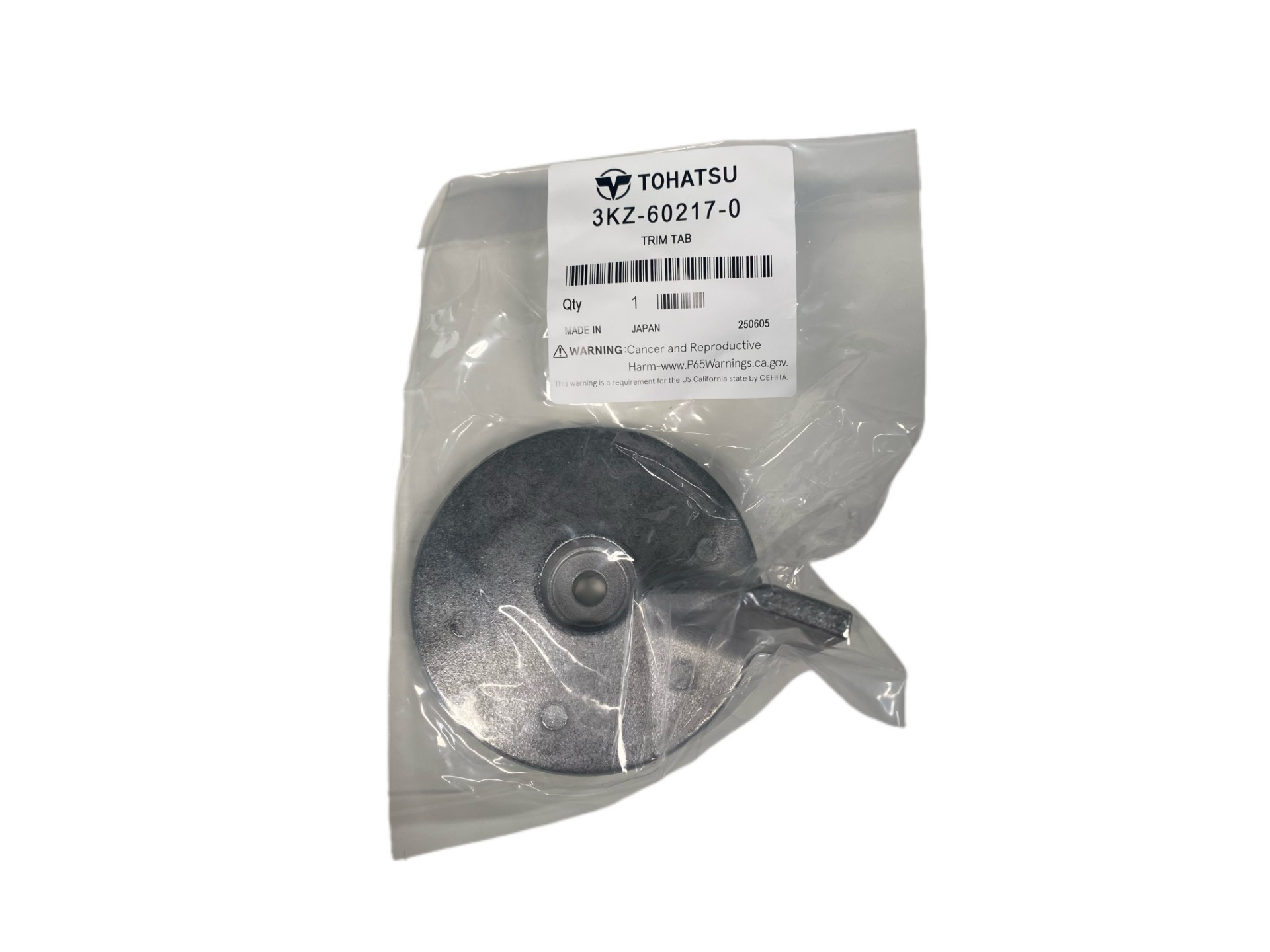 Tohatsu Anode Trim Tab 3KZ-60217-0