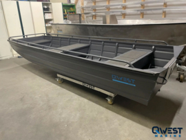 QWEST MARINE F361A (aluminium platbodem + reling + poedercoat)
