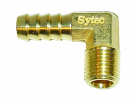 Sytec Slangtule Messing 90° 1/8 NPTF-6mm