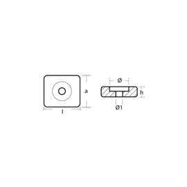 Honda Small Plate Anode Zink (Zout)  BF 8-10-15pk