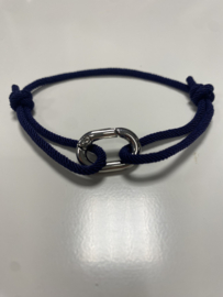 Armband Karabijnhaak Donkerblauw
