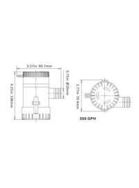 Sea Flo Lenspomp 500 GPH 12V