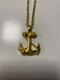 Goudkleurige ketting met Ankerhanger