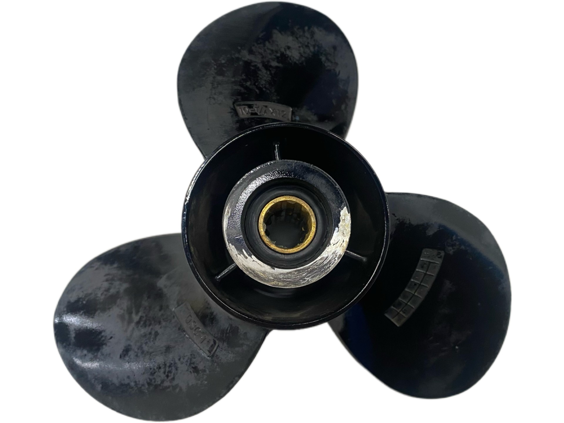Suzuki Propeller 3 x 10 1/4 x12 Black 58100-91L20-019 (Jong Gebruikt)