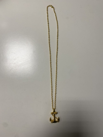Goudkleurige ketting met Ankerhanger