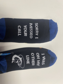 Sokken Visaas met tekst 1 paar (one Size)