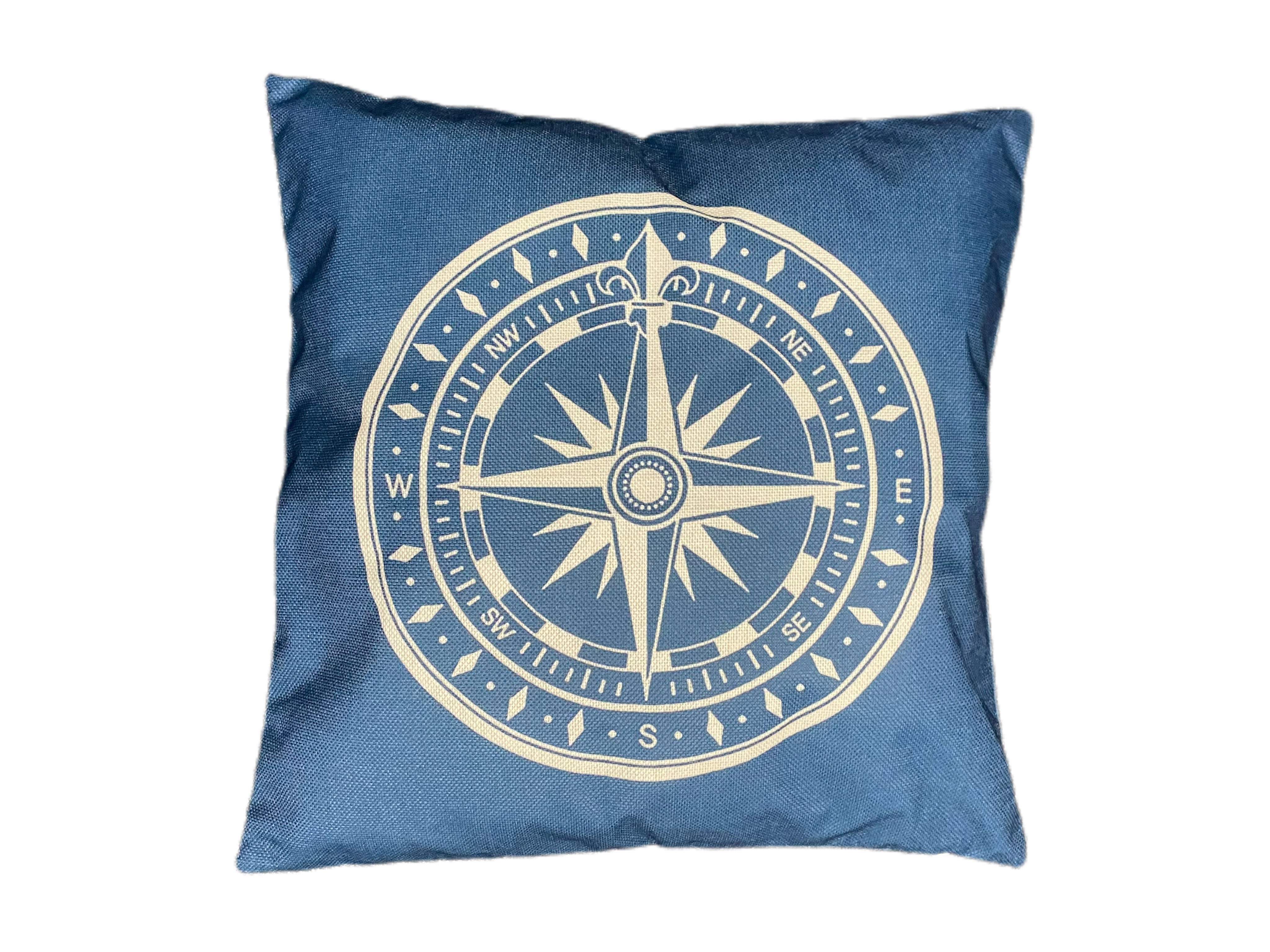 Sierkussen Blauw Kompas 45x45cm