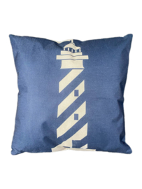 Sierkussen Blauw Vuurtoren 45x45cm