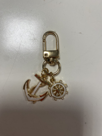 Mini Sleutelhanger / Tashanger Goudkleur Maritiem