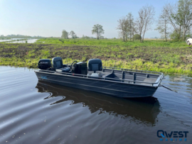 QWEST MARINE F401A (aluminium platbodem + reling + poedercoat)
