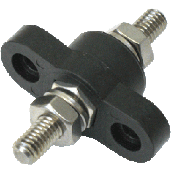 Verdeelstrip Punt Doorvoer 5/16  M8 Bout Zwart