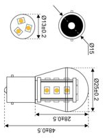 Led Wit 1,6W BA15S