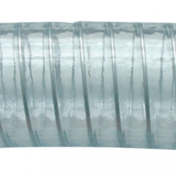 PVC / Zuigpersslang met Stalen Spiraal 25 x 33 mm