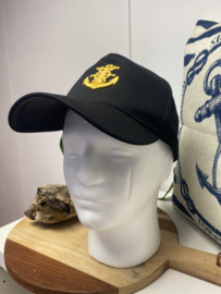 Pet / Cap Zwart, goud Anker (One size)