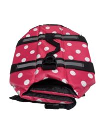 Reddingsvest Roze met Witte Stippen  Hond / Kat XS