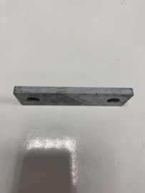 Stroppenplaat  / Klemplaat gegalvaniseerd 60 mm 2 gaats