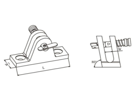 Dekplaat 80° met Dropnose Pin