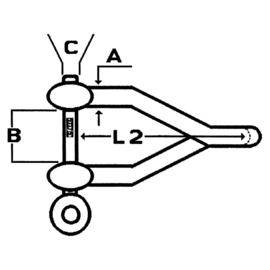 Gedraaide Sluiting Kort RVS Captive Pin 4mm