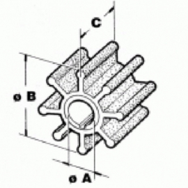 Evinrude Johnson Impeller & Key 0434424 / 434424