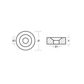 MERCURY/MERCRUISER anode 24Ø mm voor 2.2-3.3 PK alumium