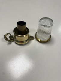 Toplicht Rondom Schijnend Messing met glas (luxe uitvoering)