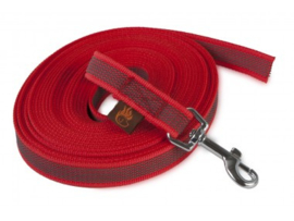 Firedog Tracking Grip leash/lijn 20 mm classic snap hook 10 m rood