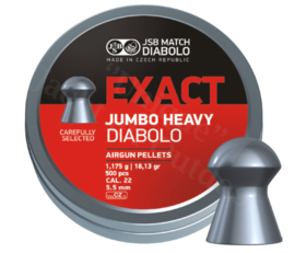 Luchtdrukkogeltjes JSB Exact Diabolo Jumbo Heavy 5.52 mm 18.13 grain