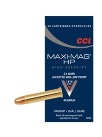 Kogelpatroon CCI Maxi Mag HP.22 WMR JHP 36 Grain